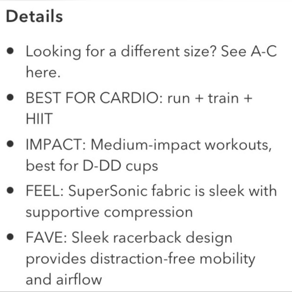 Athleta Ultimate Bra Black Medium A-C MSRP $49 FPS032 - Picture 7 of 10